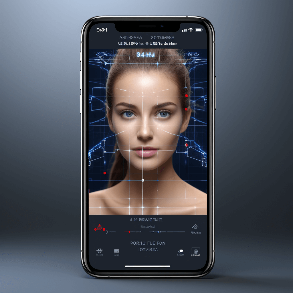 sonny5884 realistic UI iphone screen of a facial scan 3D render eb3aa07f 67b1 465c 8a42 21f66dcb03ba 1